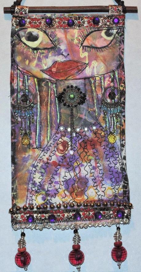 Material Mondays - Jewel - Mixed media wall hanging -