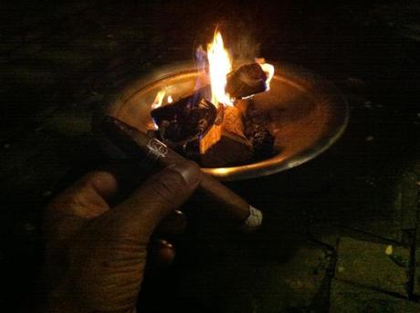 Cigar under the typically subdued treatment of fire / iPhone 4