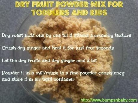 home made dry fruit powder mix