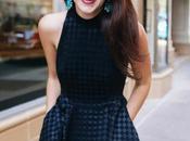 Black Checkered Print Dress