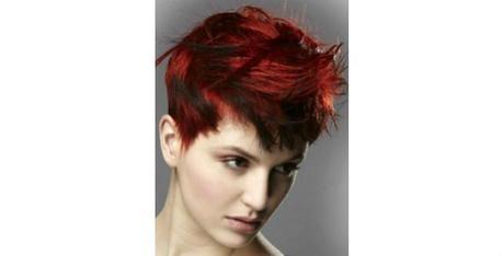 Fiery Red Messy Pixie with Spikes