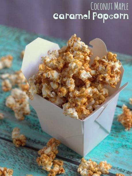 Coconut Maple Caramel Popcorn