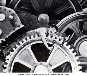 Chaplin in machine
