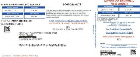 Beware of nationwide subscription scam front