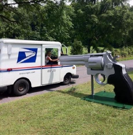 gun mailbox