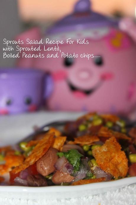 Sprouts Salad Recipe for Kids with Sprouted Lentil