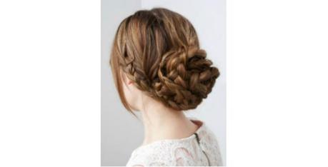Casual Braided Bun with Side Bang