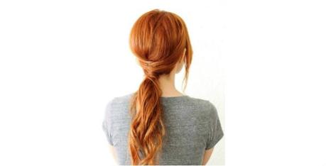 Classy Low Ponytail with Bang and Hair Wrap