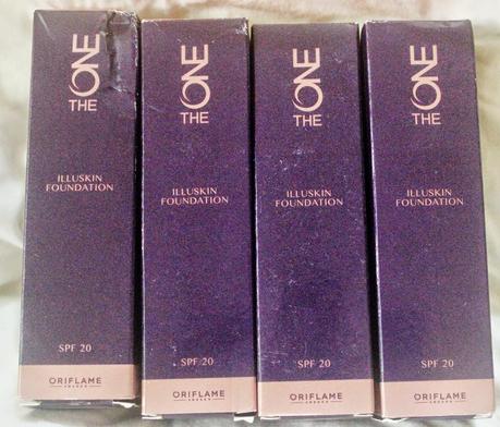 Oriflame The One Illuskin Foundation SPF 20- shade (Olive Beige , Natural Beige, Porcelain, Nude Pink) Review, Swatches & FOTD