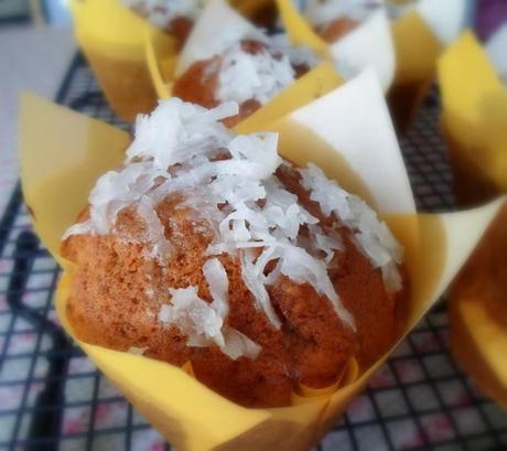 Coconut and Lime Glazed Banana Muffins, a taste of the Tropics!