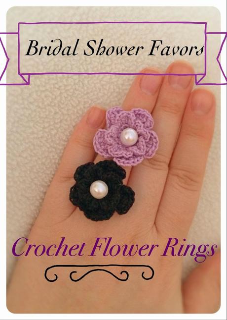 Current Crochet Projects:  Bridal Shower Favors - Crochet Flower Rings