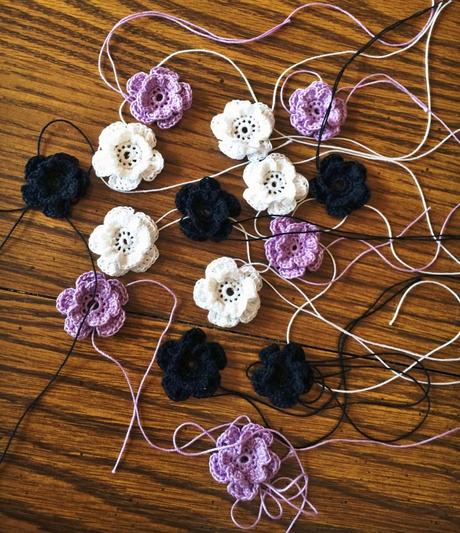 Current Crochet Projects:  Bridal Shower Favors - Crochet Flower Rings