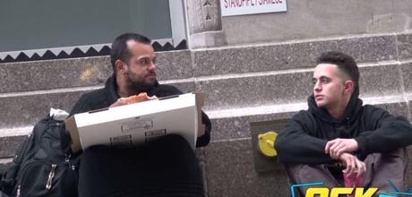 They Gave A Homeless Man A Pizza...