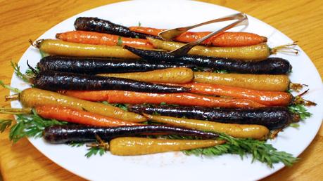 Roasted Carrots with Sorghum Syrup and Caraway