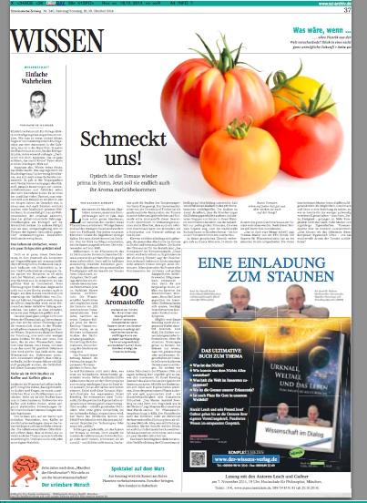 Germany’s Suddeutsche Zeitung: new, elegant weekend edition