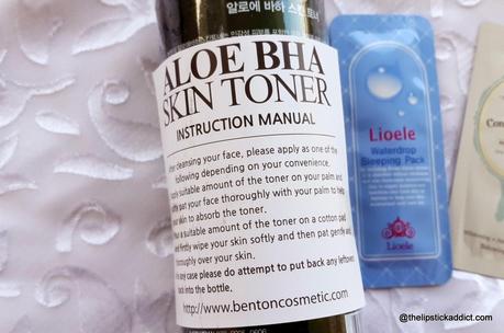 First Impression : Benton Aloe BHA Skin Toner