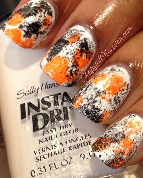 Fall Busy Girl Nails - Sponging