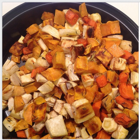 cooked root veg