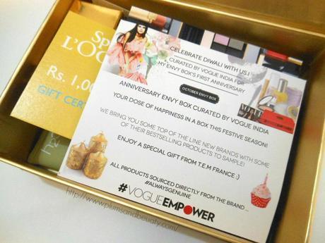 My #VogueEmpower Anniversary Envy Box October 2014 Edition