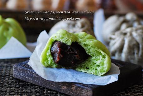 Green Tea Bao and Black Sesame Bao