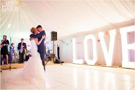 The Priory Cottages Wedding Photography Leeds - Frist Dance - Light up love Letters