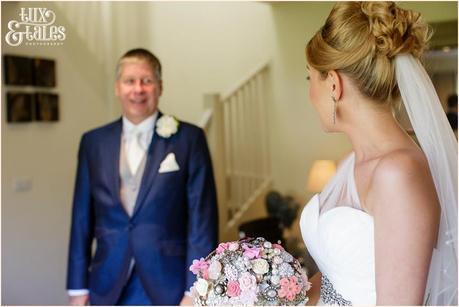 The Priory Cottages Wedding Photography Bride preparation dad