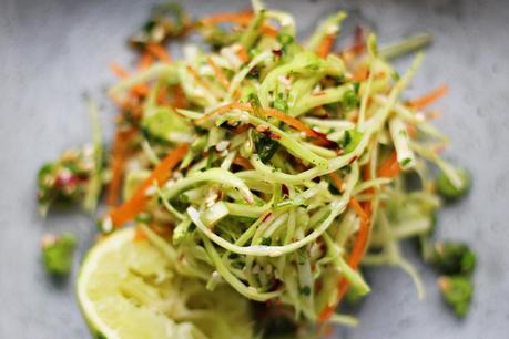Asian coleslaw with cabbage, carrots, lime and sesame seeds #187
