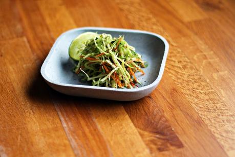 Asian coleslaw with cabbage, carrots, lime and sesame seeds #187