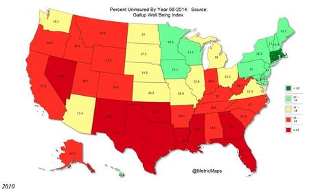 map insured americans 2010