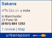 Sakana on Urbanspoon