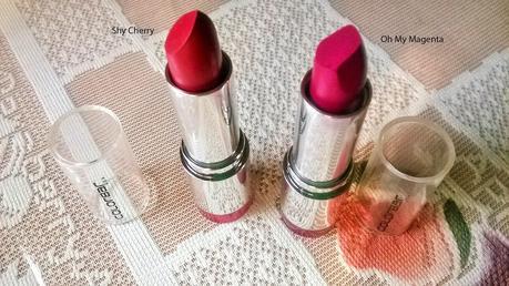 Colorbar Velvet Matte Lipsticks in Shy Cherry & Oh My Magenta
