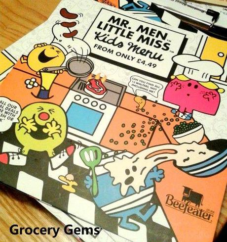 New Mr Men & Little Miss Kids Menu at Beefeater