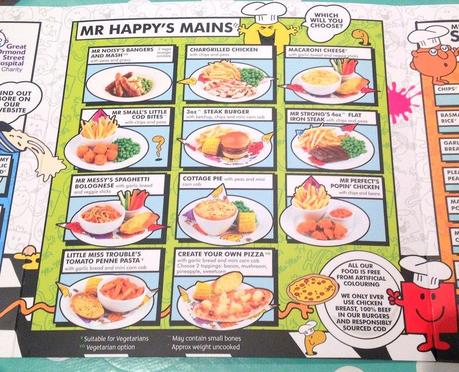 New Mr Men & Little Miss Kids Menu at Beefeater