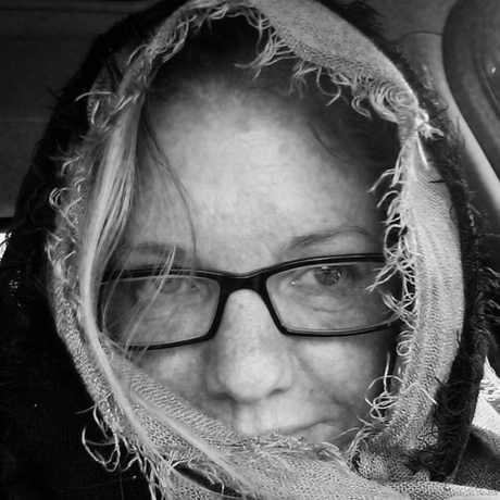 In today's 365 feminist selfie photo, I could see my splotchy skin. I am covering my worst area of rawness, my chin. What I see, though, is the hope in my eyes I hadn't known I had caught as I watched my daughter, Emma, cross the street.