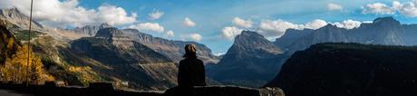 Soaking up the absolutely magic of Glacier NP - while the author has discovered the panorama setting on his camera.