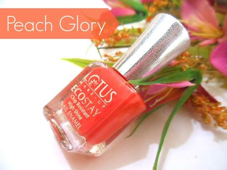 Warm Peach Nails (Lotus Herbals Ecostay Nail Enamel Peach Glory)