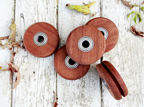 Wooden Wheels for sale for DIY sliding barn door hardware 