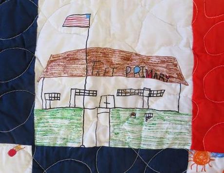 BOOK QUILT: Treasured Souvenir of Author Visit to Taft Primary School Many Years Ago