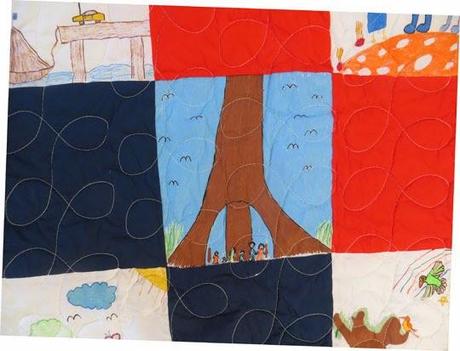 BOOK QUILT: Treasured Souvenir of Author Visit to Taft Primary School Many Years Ago