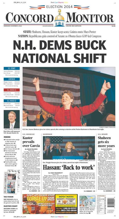 When the color red prevailed on those US front pages