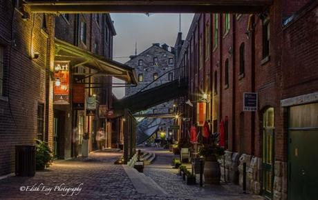 Distillery District, Toronto, downtown, historic, night photography, long exposure