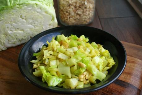 Curried Cabbage with Cashews (Gluten and Dairy Free)