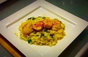 Eat fish scallop asparagus risotto recipe