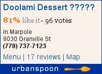 Doolami Dessert 多乐蜜甜品 on Urbanspoon