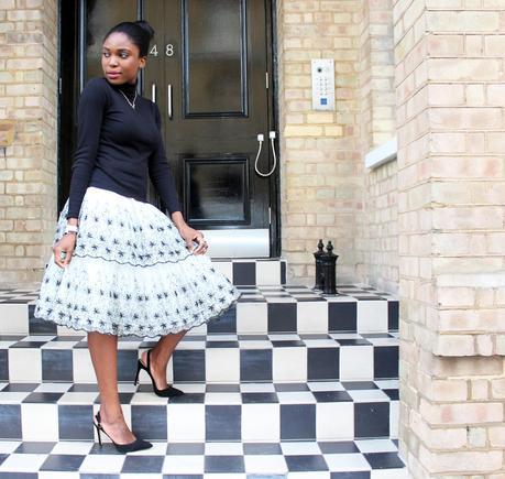 Today I'm Wearing: Pretty & Flouncy Monochrome