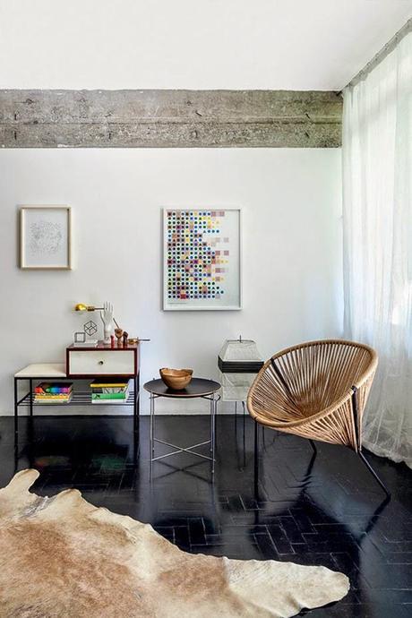 inspiration board | black floors