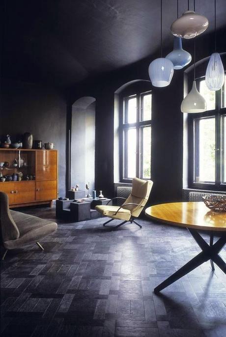 inspiration board | black floors