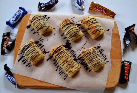 pastry-wrapped chocolate candy bars