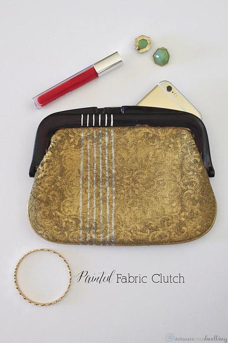 Painted-Fabric-Clutch