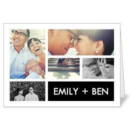 Shutterfly - Thank You Cards: Picture Collage, Black 3x5 Folded Card